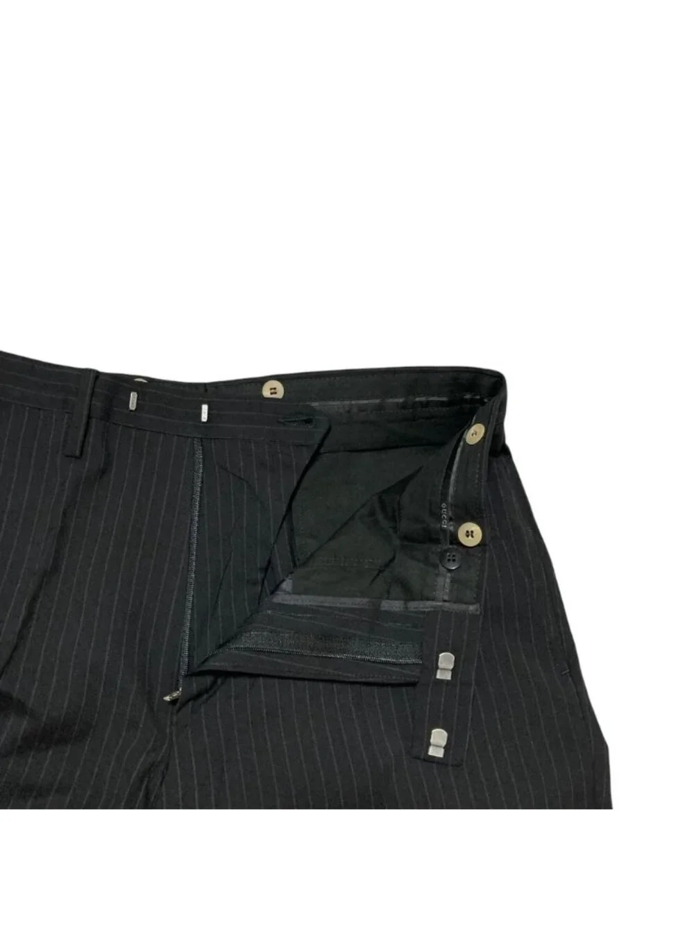 Gucci Striped Single Suit Set Fully Lined Black 48